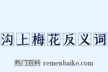 沟上梅花反义词是什么意思的图片